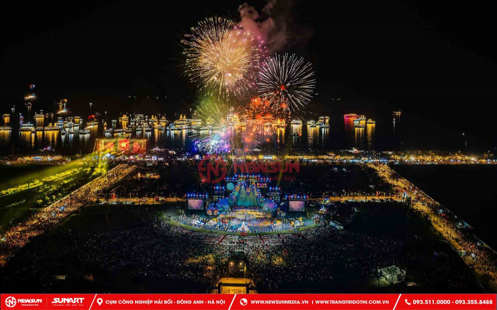 Thi công sự kiện sân khấu trên biển Carnaval 2025 tại Hạ Long, Quảng Ninh